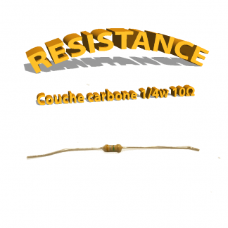 Résistance 10 ohm à couche Carbone 1/4W