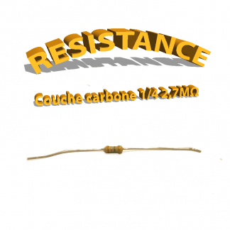 Résistance 2,7 Mohm à couche Carbone 1/4W