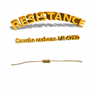 Résistance 47 kohm à couche Carbone 1/4W