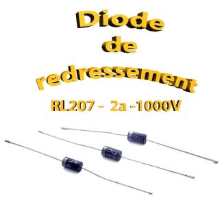 RL207 - Diode de redressement 1000v, 2a, DO-15