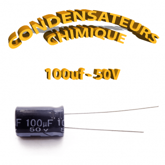 Condensateur chimique 100uF 50V