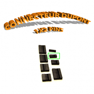 Connecteur Dupont 1x2 Pins