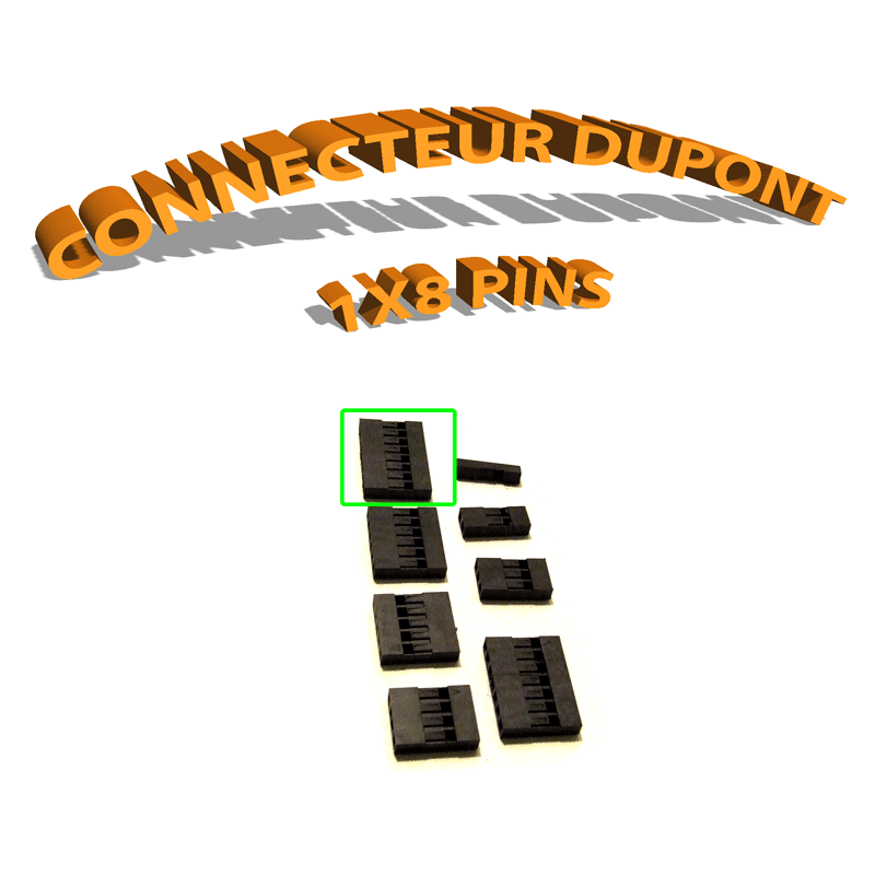 Connecteur Dupont 1x8 Pins 2,54 - Optimal pro tech, Impression 3d,  électronique, Informatique, télévision
