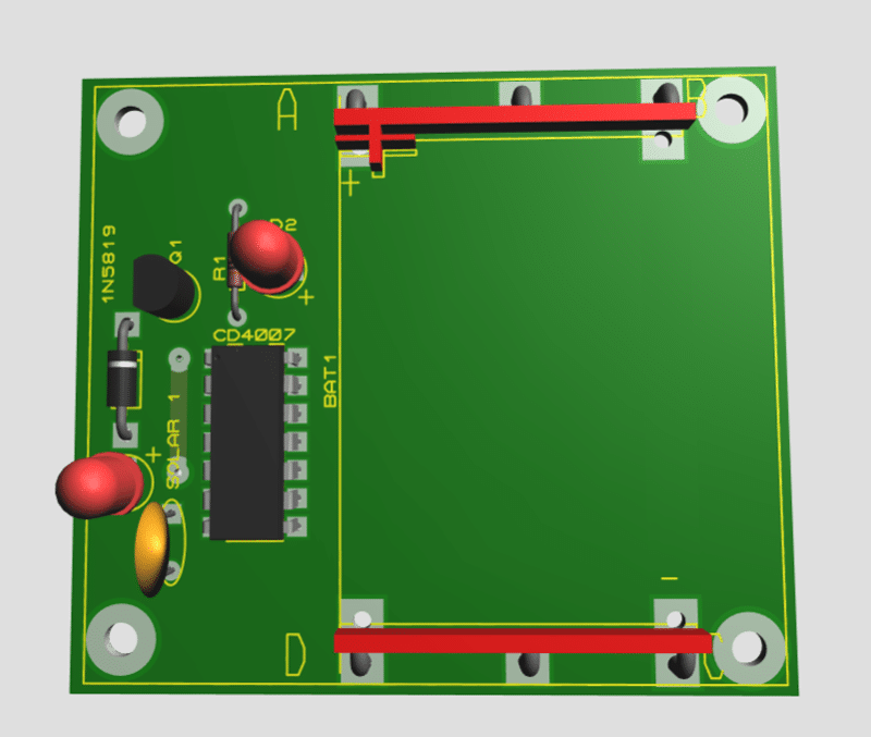Vue 3d montage panneaux solaires