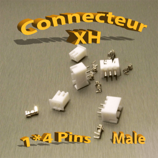 Connecteurs XH 4 Pins Mâle