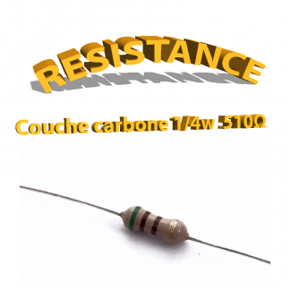 Résistance 510 ohm à couche Carbone 1/4W