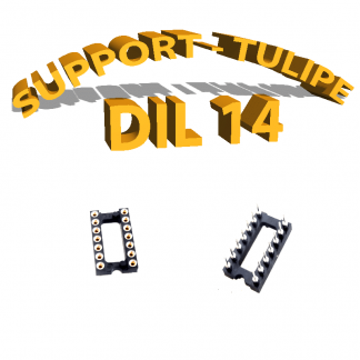 Support tulipe - DIL 14 Noir