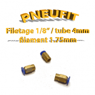 Pneufit bleu 1/8 - tube 4mm - Filaments 1,75mm