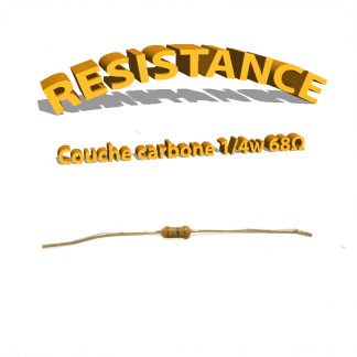 Résistance 68 ohm à couche Carbone 1/4W