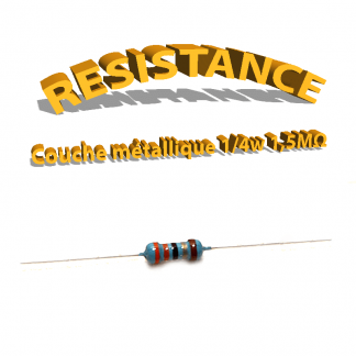 Résistance 1,5 Mohm métallique 1/4W 1%