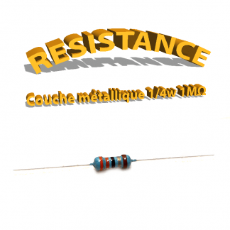 Résistance 1 Mohm métallique 1/4W 1%