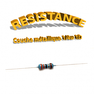 Résistance 1 ohm métallique 1/4W 1%