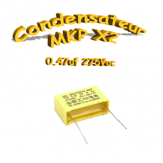 Condensateur Polypropylène 470nf 0,47uf MKP x2 275Vac