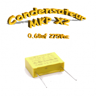 Condensateur Polypropylène 680nf 0.68uf MKP x2 275Vac