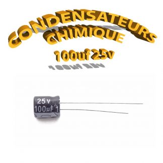 Condensateur chimique 100uF 25V