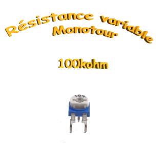 résistance variable mono-tours 100kohm, Potentiomètre ajustable 100kohm