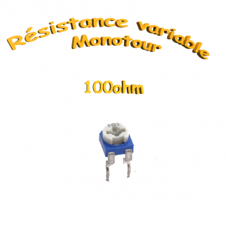 résistance variable mono-tours 100ohm, Potentiomètre ajustable 100ohm