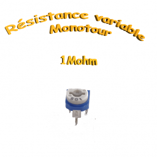 résistance variable mono-tours 1Mohm,Potentiomètre ajustable 1Mohm