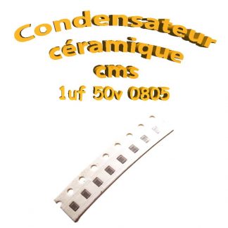 Condensateur ceramique 1uf - 50v -10 % - 0805