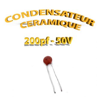 Condensateur Céramique 200pf - 201 - 50V