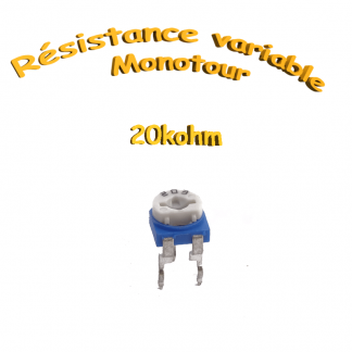 résistance variable mono-tours 20kohm, Potentiomètre ajustable 20kohm