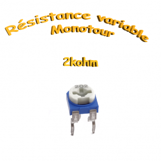résistance variable mono-tours 2kohm, Potentiomètre ajustable 2kohm