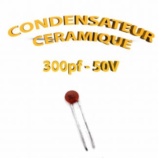 Condensateur Céramique 300pf - 301 - 50V