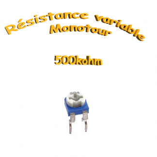 résistance variable mono-tours 500kohm, Potentiomètre ajustable 500kohm