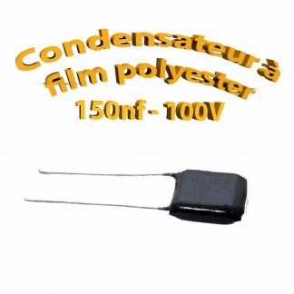 Condensateur à film polyester 150nf - 100Volt - Code:154