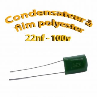 Condensateur à film polyester 22nf - 100Volt - Code:223