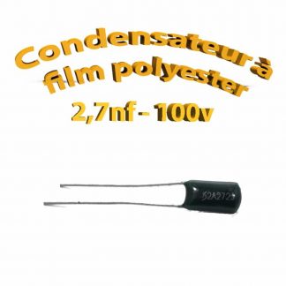 Condensateur à film polyester 2,7nf - 100Volt - Code:272