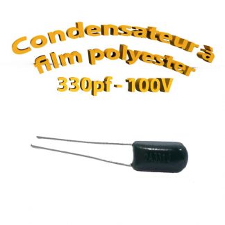 Condensateur à film polyester 330pf - 100Volt - Code:331