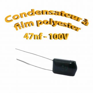 Condensateur à film polyester 47nf - 100Volt - Code:473
