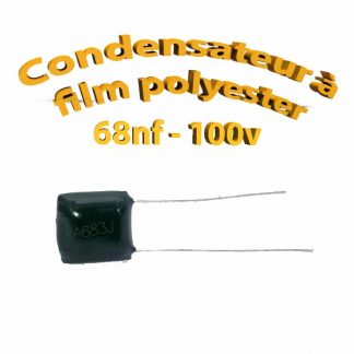 Condensateur à film polyester 68nf - 100Volt - Code:683