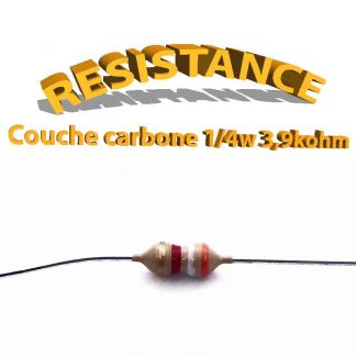 Résistance 3,9 kohm à couche Carbone 1/4W 5%