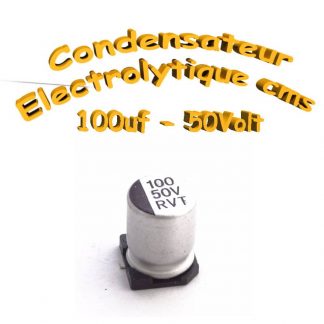 Condensateur électrolytique CMS - SMD 100uF 50v