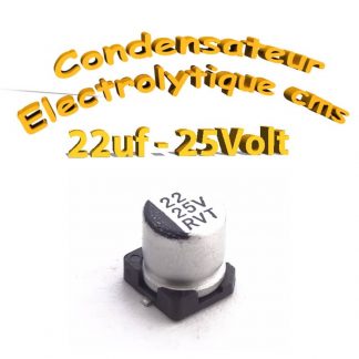 Condensateur électrolytique CMS - SMD 22uF 25V