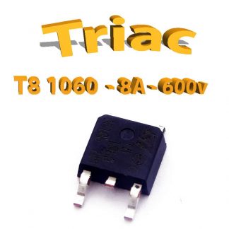 Triac T8 1060 600V, 8A, 50ma THT, d2pack