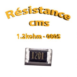 Résistance cms 0805 1,2kohm 1% 1/8w