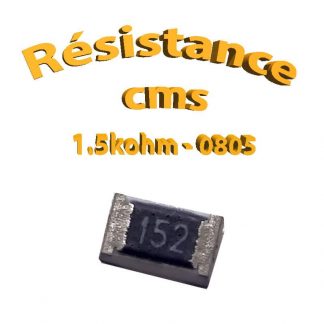 Résistance cms 0805 1,5kohm 1% 1/8w
