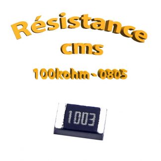 Résistance cms 0805 100kohm 1% 1/8w