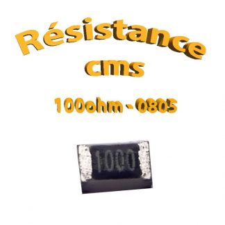 Résistance cms 0805 100ohm 1% 1/8w