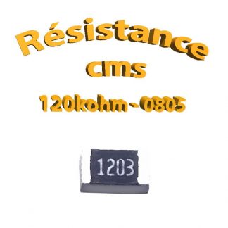 Résistance cms 0805 120kohm 1% 1/8w