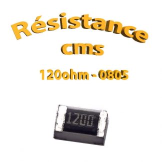 Résistance cms 0805 120ohm 1% 1/8w