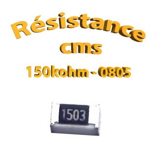 Résistance cms 0805 150kohm 1% 1/8w