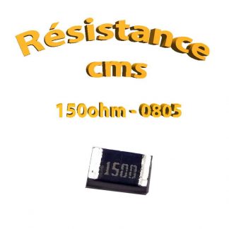 Résistance cms 0805 150ohm 1% 1/8w