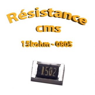 Résistance cms 0805 15kohm 1% 1/8w