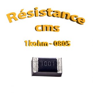 Résistance cms 0805 1kohm 1% 1/8w