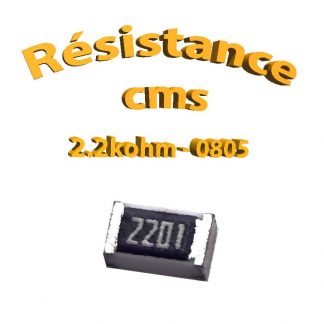 Résistance cms 0805 2,2kohm 1% 1/8w