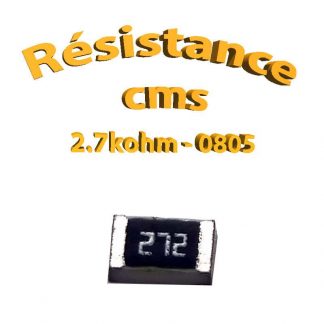Résistance cms 0805 2,7kohm 1% 1/8w